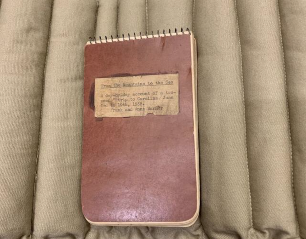 Frank and Anne Warner’s diary